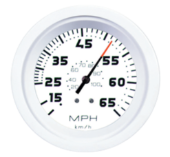 Allpa White Domed Oliedrukmeter 5 Bar (VDO)