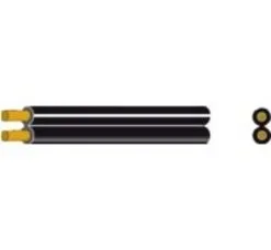 Automarine Speaker Kabel 2x1.5mm² Zwart/zwart-wit