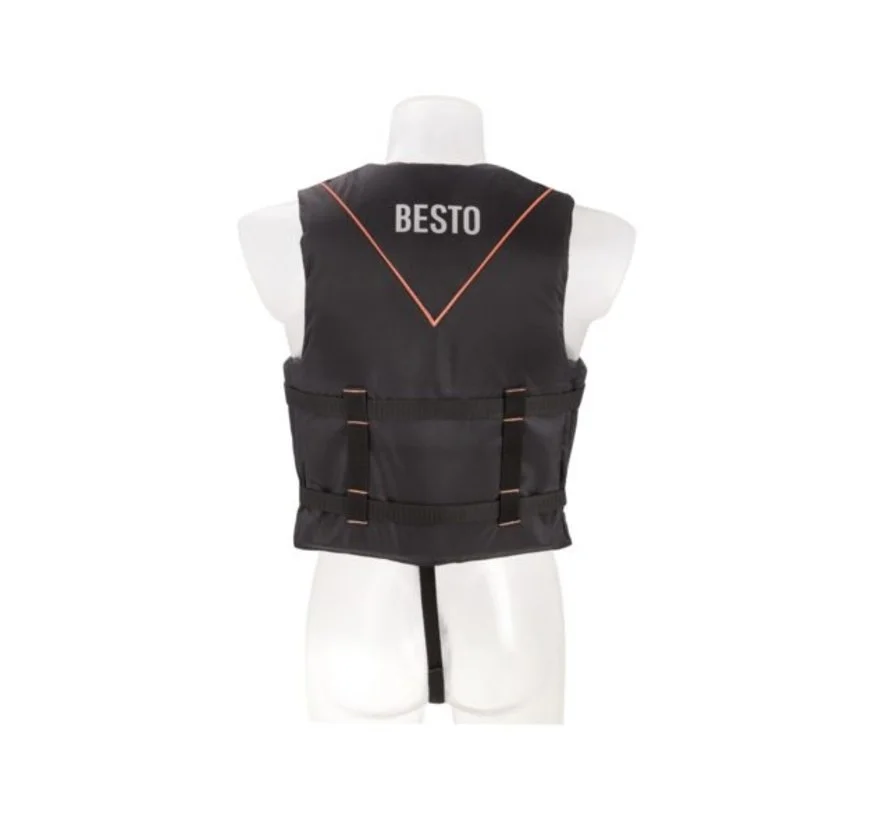 Besto Skivest All Black/orange 50N XL 70+Kg 5 Besto Skivest All Black/orange 50N XL 70+Kg - Afbeelding 3