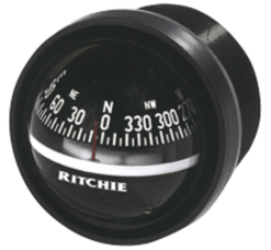 Ritchie Kompas Model Explorer V-57.2 12V Dashboardkompas RoosDiameter69 9mm / 5Graden Zwart