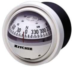 Ritchie Kompas Model Explorer V-57W.2 12V Dashboardkompas RoosDiameter69 9mm / 5Graden Wit