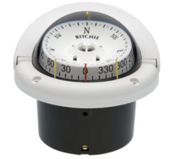 Ritchie Kompas Model Helmsman HF-743W 12V Inbouwkompas RoosDiameter95mm / 5Graden Wit