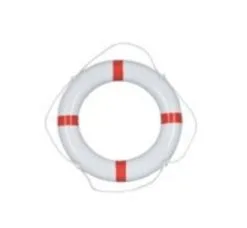 Talamex Reddingsboei Pvc Wit 60cm Met Rode Strips En Witte Lijn