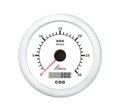 Wema GPS Speedometer 0-30 Kn Wit Incl. Antenne