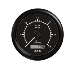 Wema GPS Speedometer 0-30 Kn Zwart Incl. Antenne
