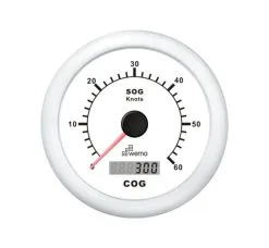 Wema GPS Speedometer 0-6 0kn Wit Incl. Antenne