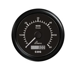 Wema GPS Speedometer 0-60 Kn Zwart Incl. Antenne