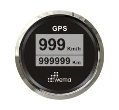 Wema Silver Serie GPS Speedometer Digitaal 52mm Zwart